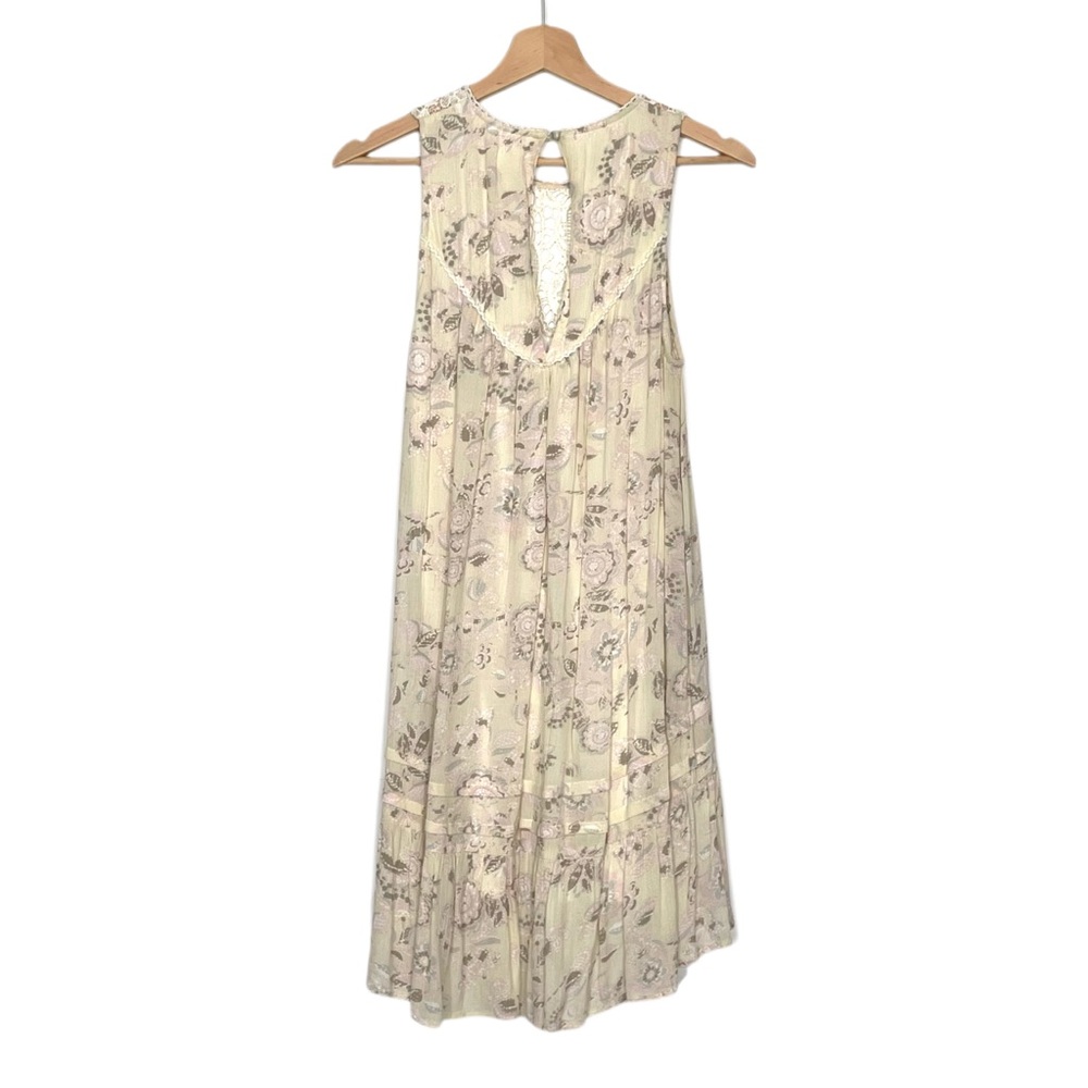 O'Neill Sleeveless Off-White Floral Rayon Dress Boho Romantic Beachy Size XS - Picture 5 of 12